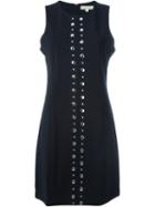 Michael Michael Kors Studded Fitted Dress, Women's, Size: 8, Blue, Polyester/viscose/spandex/elastane