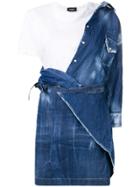 Dsquared2 Denim T-shirt Dress - Blue