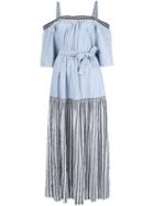 Lemlem 'mara' Maxi Dress, Women's, Size: Medium, Blue, Cotton/kapok