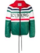 Iceberg Colour Block Logo Jacket - Green