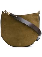 Closed Curved Shoulder Bag - Brown