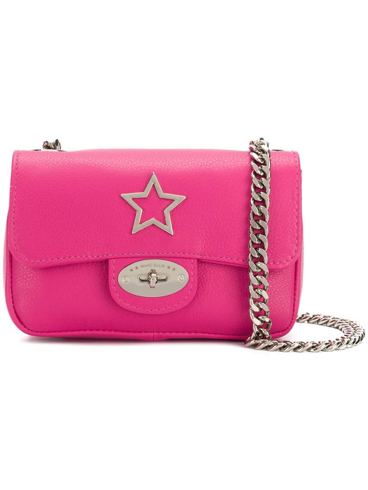 Marc Ellis Small Amy Shoulder Bag - Pink & Purple