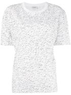 Saint Laurent Slogan Embroidered T-shirt - White