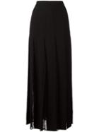 Elie Saab Lace Insert Long Skirt, Women's, Size: 42, Black, Rayon/acetate/polyamide/silk
