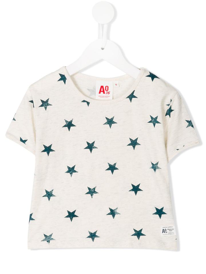 American Outfitters Kids Star Print T-shirt, Girl's, Size: 6 Yrs, White
