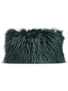 Mr & Mrs Italy Two Tone Fur Clutch, Women's, Nude/neutrals, Racoon Fur/polyester/acetate/viscose