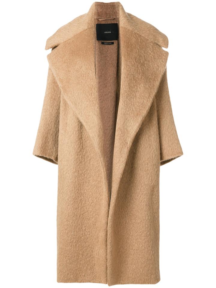 Max Mara Oversized Lapel Coat - Brown