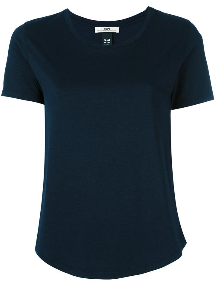 Hope - Basic T-shirt - Women - Cotton/modal - 34, Blue, Cotton/modal