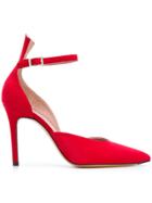 Antonio Barbato Pointed Ankle Strap Pumps - Red