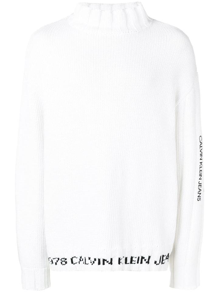 Calvin Klein Jeans Est. 1978 Logo Print Jumper - White