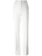 Ermanno Scervino Tailored Straight Leg Trousers, Women's, Size: 42, White, Polyester/acetate/cupro