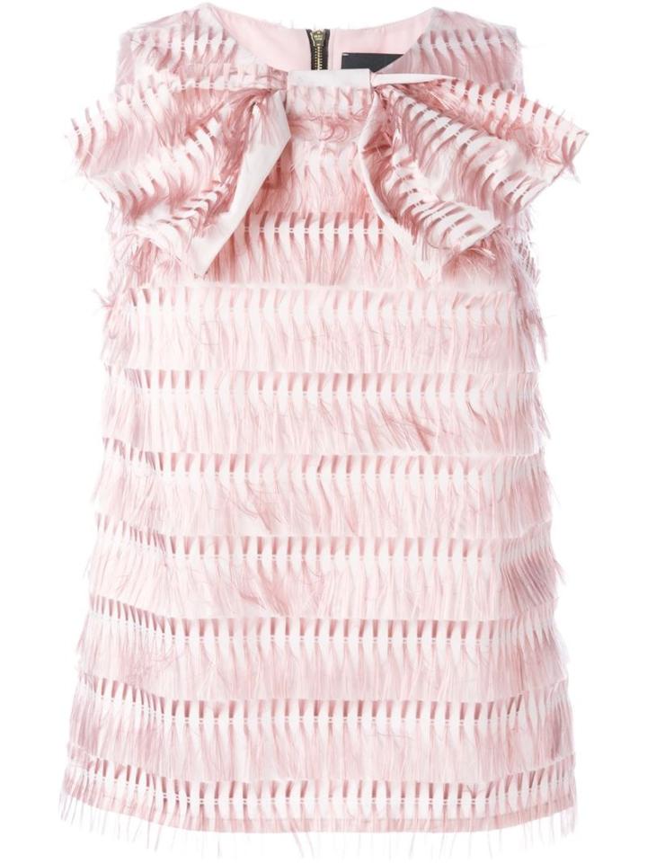 Marco Bologna Feathered Top, Women's, Size: 40, Pink/purple, Acetate/polyester/cotton