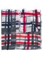 Faliero Sarti Check Print Scarf - Grey
