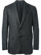 Ermenegildo Zegna Two Button Blazer, Men's, Size: 52, Black, Silk/cupro/wool