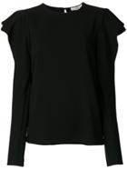 Amen Fringed Metallic Flared Top - Nude & Neutrals