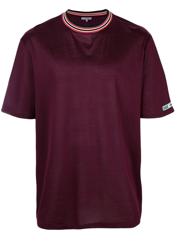 Lanvin Ribbed Neck T-shirt - Pink & Purple
