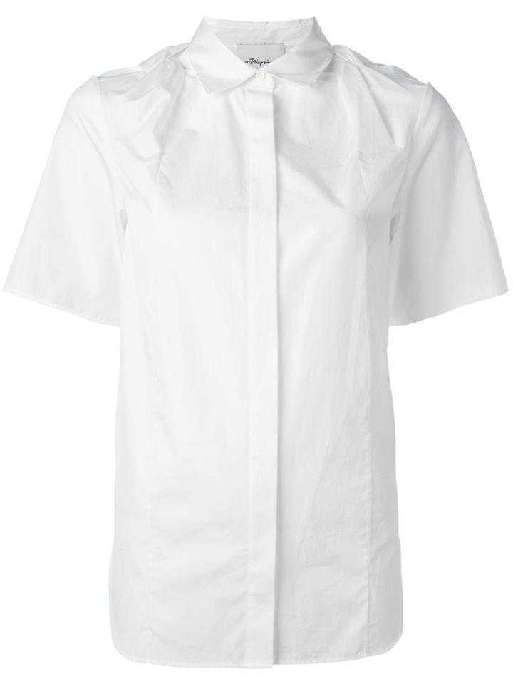 3.1 Phillip Lim Twist Knot Shortsleeved Shirt - White