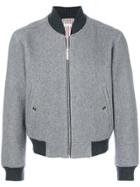 Thom Browne Center-back Engineered Stripe Boiled Wool Blouson Jacket -
