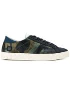 D.a.t.e. Camouflage Print Sneakers - Green