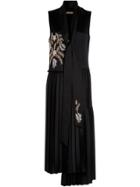 Burberry Bead-embellished Silk Satin Asymmetric Dress - Black
