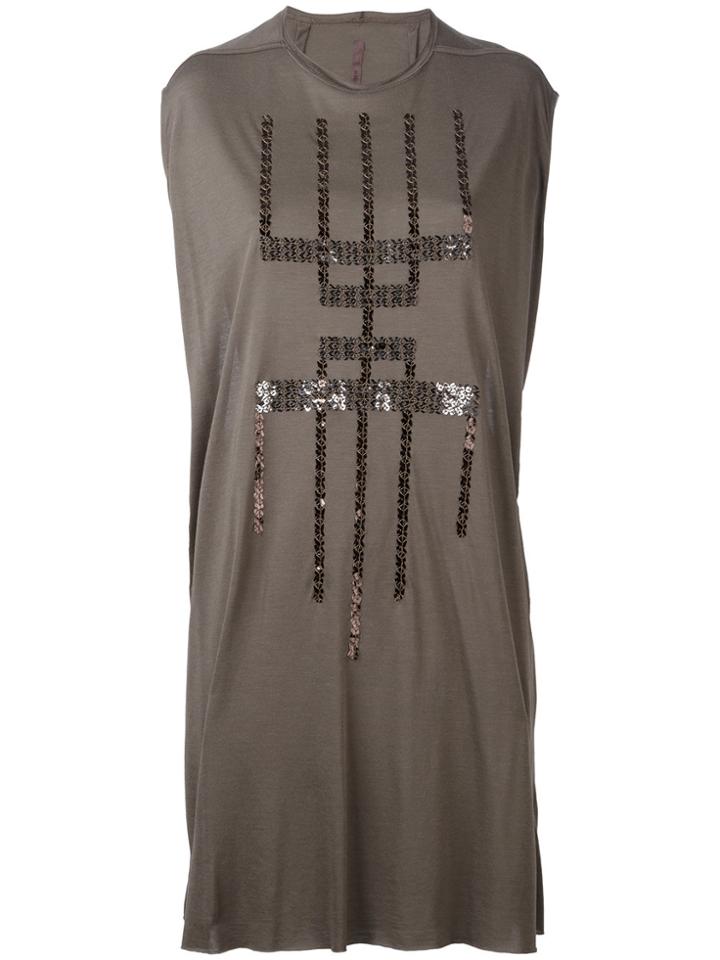 Rick Owens Lilies Sequin Pattern Sleeveless Dress - Grey