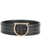 Salvatore Ferragamo Studded Waist Belt - Black