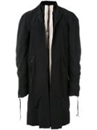 Cedric Jacquemyn - Zipped Kimono Coat - Men - Linen/flax/viscose - 50, Black, Linen/flax/viscose