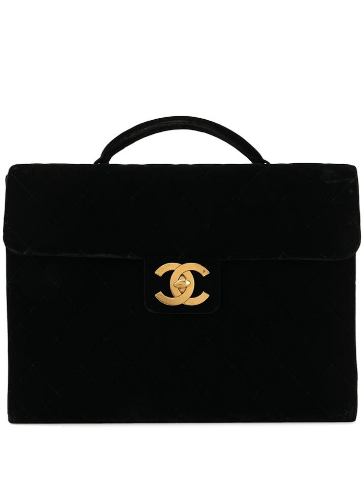 Chanel Pre-owned Cc Logo Briefcase - Black