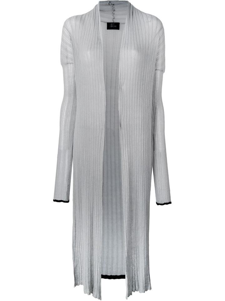 Lost & Found Ria Dunn Ribbed Cardigan, Women's, Size: Xs, Grey, Cotton