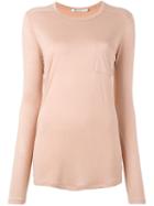 T By Alexander Wang Longsleeved T-shirt, Women's, Size: L, Pink/purple, Rayon