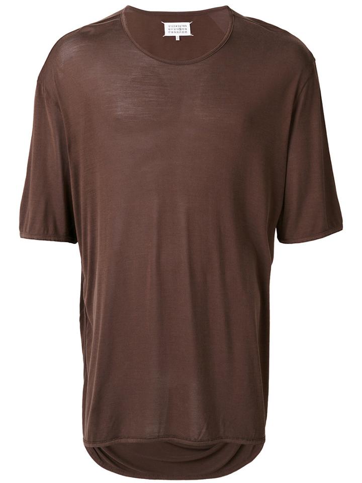 Maison Margiela - Basic Short Sleeve T-shirt - Men - Cotton - 48, Brown, Cotton