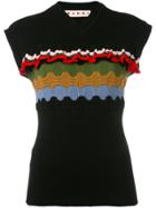 Marni Mixed-stitches Knitted Top - Black