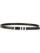 Saint Laurent Skinny Leather Belt, Size: 85, Black, Leather