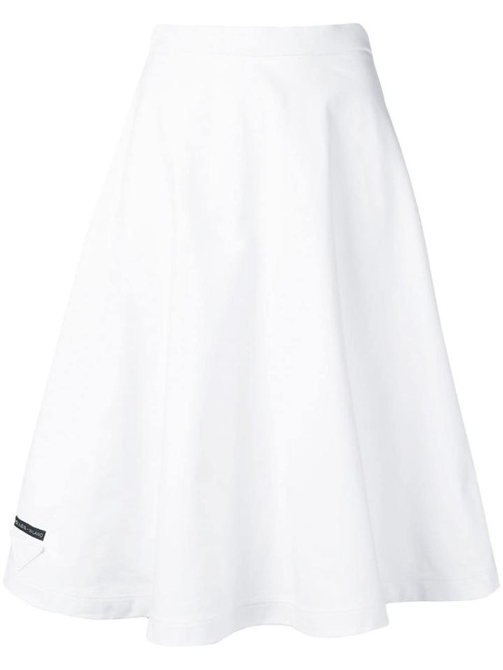 Prada Full Midi Skirt - White