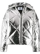 Msgm Quilted Puffer Jacket - Silver