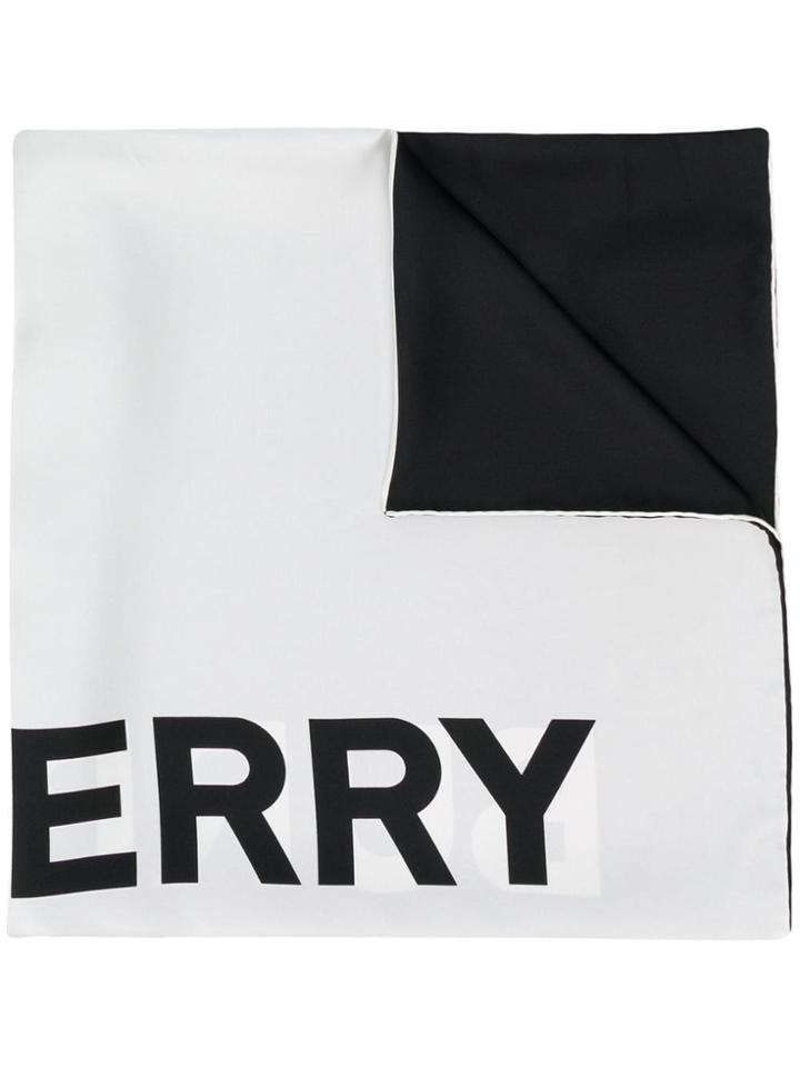 Burberry Logo Print Scarf - Black