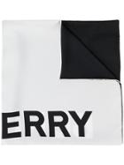 Burberry Logo Print Scarf - Black