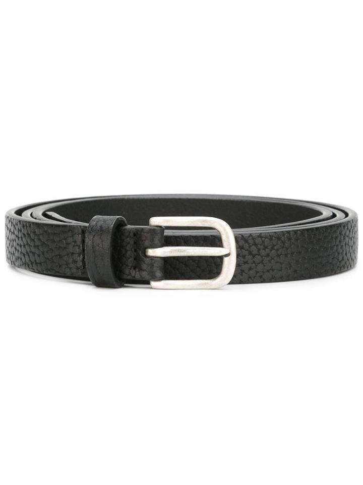 Ermanno Scervino Textured Belt, Men's, Size: 95, Black, Bullhide Leather