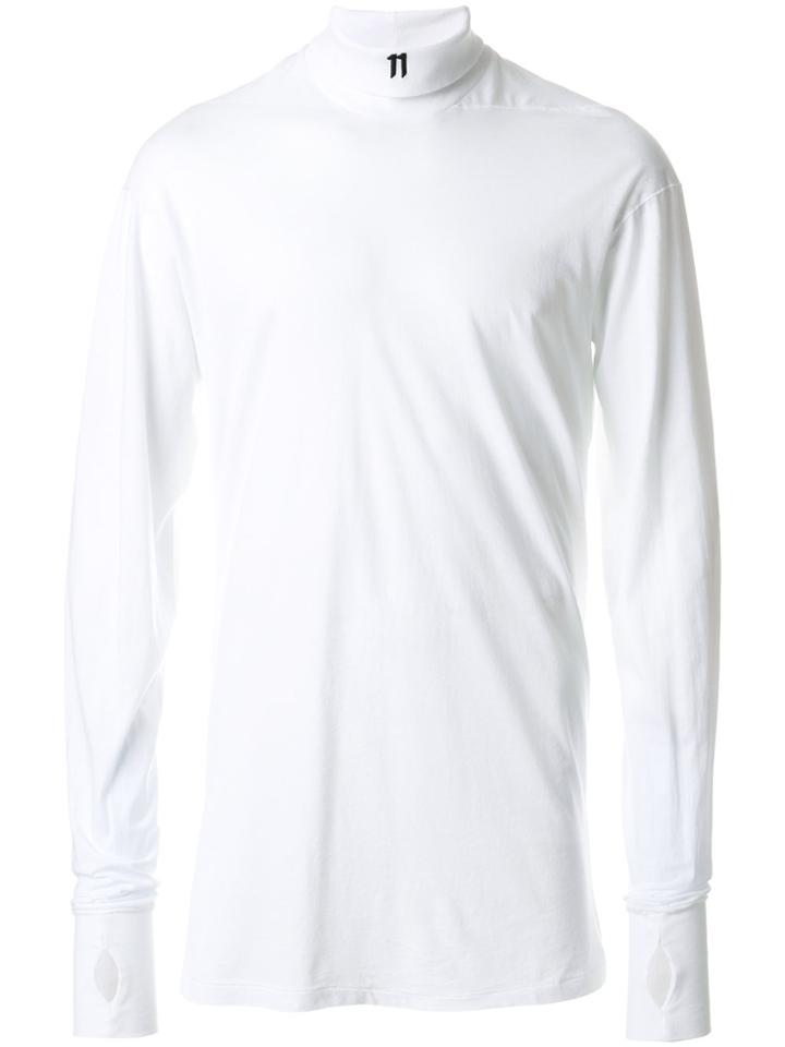 11 By Boris Bidjan Saberi Funnel-neck Fitted Top - White