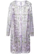 Mary Katrantzou Sheer Glitter Cardigan - Pink