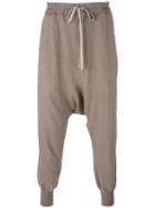 Rick Owens Drkshdw Drop Crotch Track Pants, Men's, Size: Small, Nude/neutrals, Cotton