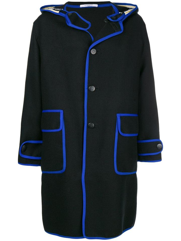 Givenchy Contrast Trim Parka - Black