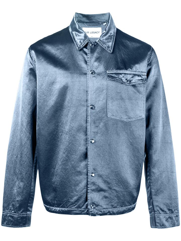 Our Legacy - Coach Jacket - Men - Cotton/rayon - 50, Blue, Cotton/rayon