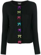 Boutique Moschino Bow Applique Cardigan - Black