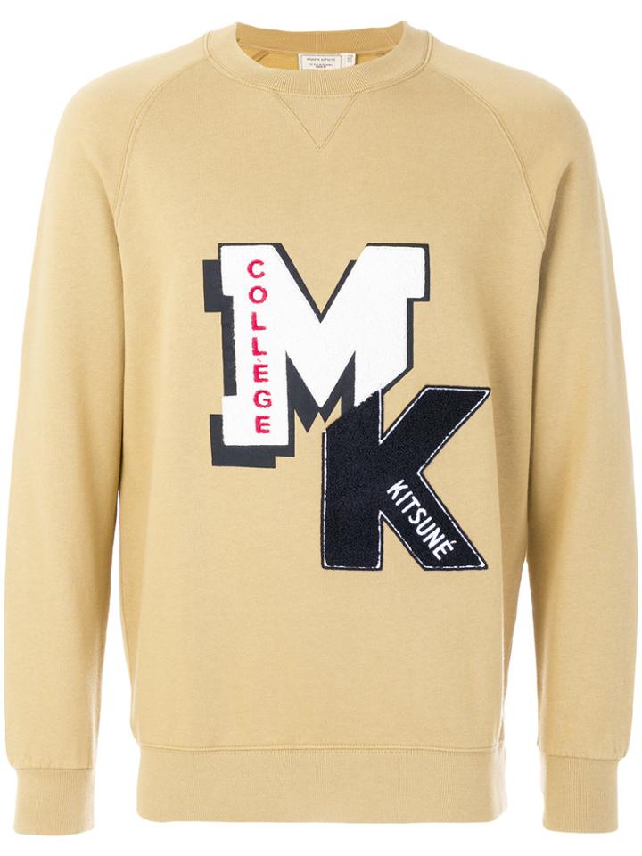 Maison Kitsuné Logo Print Sweatshirt - Nude & Neutrals