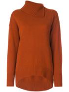 Joseph Roll Neck Sweater Dress - Yellow & Orange