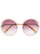 Chloé Eyewear Round Oversized Sunglasses - Gold