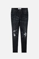 Ami Alexandre Mattiussi Distressed Carrot Fit Jeans, Men's, Size: 29, Black, Cotton