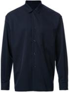 H Beauty & Youth. Blouson Shirt Jacket, Men's, Size: Small, Blue, Wool