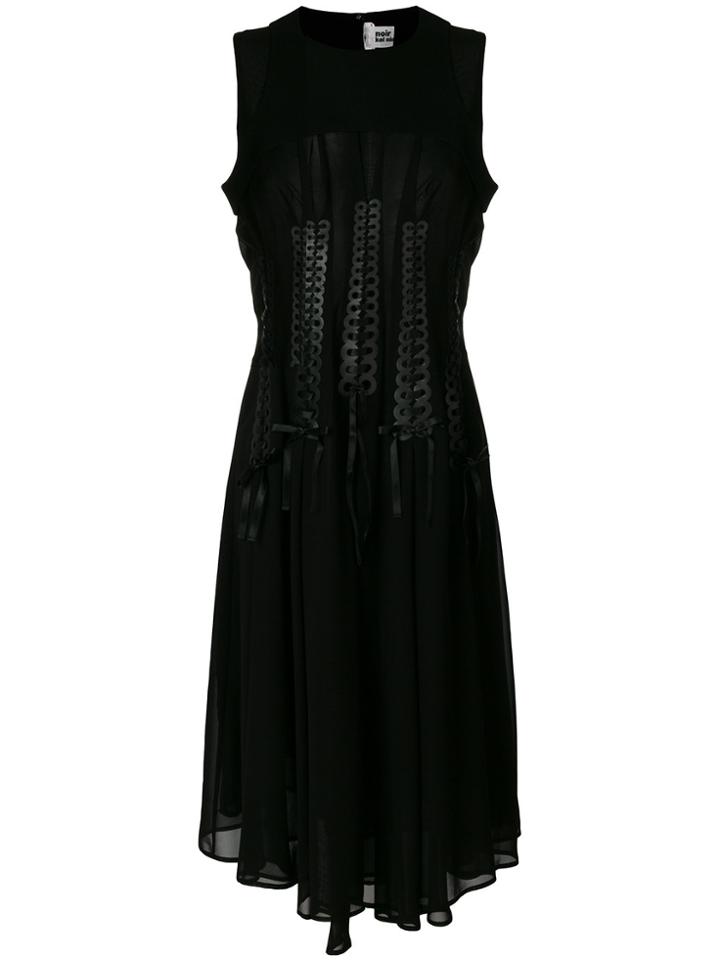 Comme Des Garçons Noir Kei Ninomiya Ribboned Georgette Midi Dress -